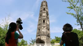 Drone captures 'leaning tower of Shanghai'