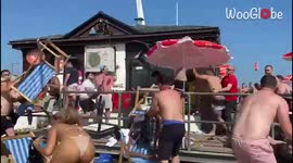 Drunk football fans brawl at English beach after England's Euro 2020 win over Croatia