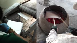 The way these Vietnamese workers make rice paper is aesthetically pleasing