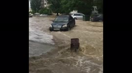 Crimea declares state of emergency as flash flooding leaves streets submerged