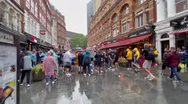 Scottish fans in Leicester Square