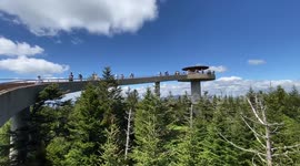 Heading into Summer, People Stay Cool Hiking in Great Smoky Mountains National Park in Tennesee