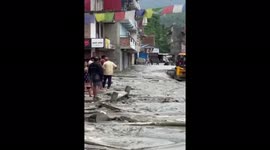 Aftermath of devastating Nepal landslides shows roads and rivers choked with thick mud
