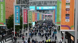 England and Scotland fans descend on Wembley Stadium for the latest Euro 2020 game