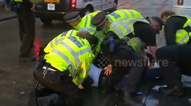 30 reportedly arrested as violent scenes follow draw between England and Scotland