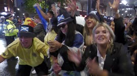 Despite draw, Scottish football fans celebrate into the night in London