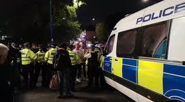 Police chase suspects outside Wembley Stadium after England-Scotland match