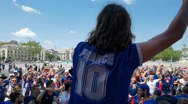 French fans gathering ahead of Hungary France