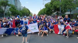 French fans gathering ahead of Hungary France