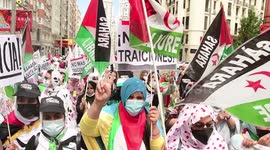 March For Freedom of the Saharawi people arrives in Madrid after touring Spain