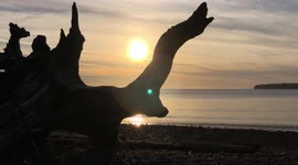 Stunning time-lapse video of sunning setting over Pacific coast near Seattle