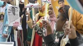Protest at Sudan's London embassy for Osman Ahmed and against violent militias
