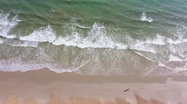 Can you believe this is a British Beach? Bird eye view of the sea. Peaceful Waves. British Summer. Barton on Sea