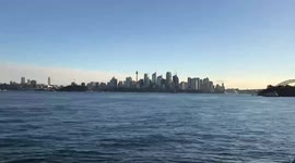 Beautiful Sydney Opera House sunset timelapse from the ferry around Harbour bay