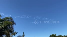 Amazon prime day sky writing over Brisbane Australia 2021