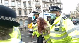 Police and protesters clash at London anti-lockdown protest turns violent