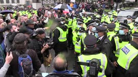 'Freedom Day' sees violent clashes outside Parliament in London