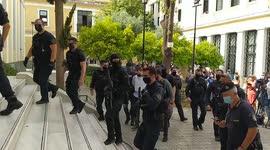 Husband of British woman Caroline Crouch arrives at Greek court days after confessing to her killing