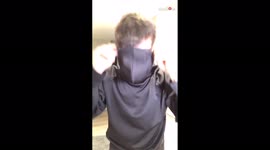'Reverse Hoodie Prank Goes Wrong *Guy gets his Crotch Smacked by GF* '