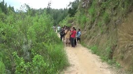 Roads are badly damaged, sick residents must be carried on stretchers to the hospital