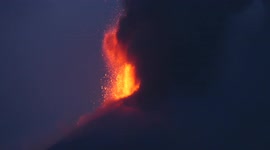 Etna volcano sunrise eruption