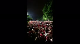 Euro 2020 – Danish Fans Celebrate Making Through To Last 16 Round 3