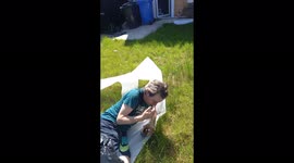 2nd video of washing up liquid and water in friends eye.. lol.. some friend,me lol bit of crack