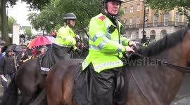 Shocking footage shows clashes between UK police and angry anti-lockdown protestors on