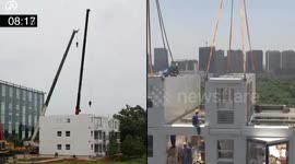 Amazing video shows 10-story high-rise built in a day