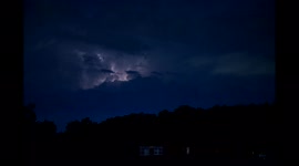 4K Time Lapse of Supercell Thunderstorm Producing Constant Lightning in Pennsylvania