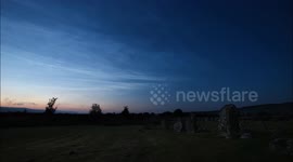 Noctilucent Clouds Time Lapse