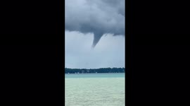 Waterspout spotted over Lake Michigan