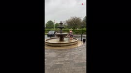 'Wedding Fail - Bride's Daughter Falls Down the Drain '