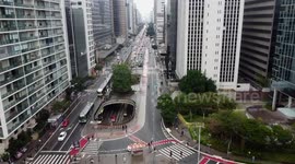 Aerial view of Avenida Paulista in São Paulo, Brazil