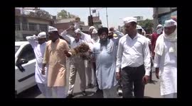 Demonstration of AAP's district unit against the detention of Aam Aadmi Party's Rajya Sabha MP Sushil Gupta in Khori village, government's effigy burnt