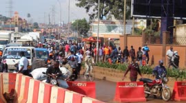 Access to the city center is restricted during lockdown in Kampala, Uganda