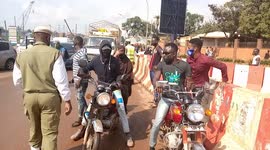 A ban on all vehicular movement except for essential workers in Kampala, Uganda
