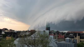 Spectacular storm clouds in Helsinki, Finland
