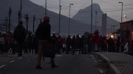 Residents of Cape Town township protest as raw sewerage fills their homes