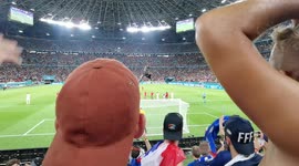 French fans react to Portugal 2nd goal by Cristiano Ronaldo