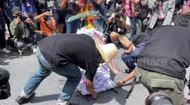 Thai protests make bonfire setting alight copy of country’s constitution