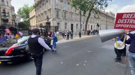 Pro-Eu protest outside Downing Street on the 5th anniversary of Brexit referendum