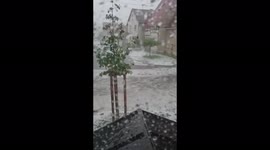 Germany: Severe Storm Pummels Bempflingen With Hail And Heavy Rain