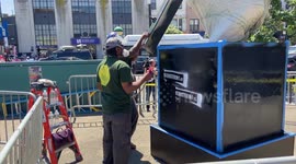 Police investigating hate crime after George Floyd Statue vandalised in New York City