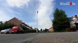 'Longboarder gets 'Wind Knocked Out' of him After Freestyle Trick Fails'