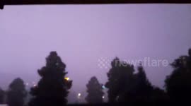 Lightning storm lights up Prague at night as deadly tornado strikes in Czech Republic