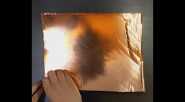 Foil reveal of JoyousJoyfulJoyness's custom pet portrait of a pit bull named Max