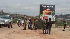 Police lockdown enforcement in Kampala, Uganda