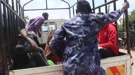 Uganda police cart rule-breakers away in lockdown enforcement operation in Kampala