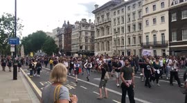 Anti lockdown protests march to Parliament square